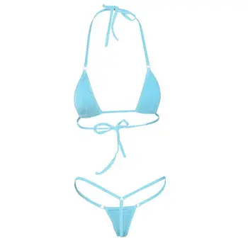 Karšto Seksualus Moterų Micro Thong Apatiniai G-String Liemenėlė Mini Bikini Maudymosi Kostiumėliai, Sleepwear 