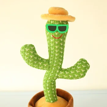 Kaktusas Pliušinis Žaislas Elektroninių Purtyti Šokių žaislas su daina pliušinis mielas Šokių Kaktusas ikimokyklinio Ugdymo Žaislas vaikams 