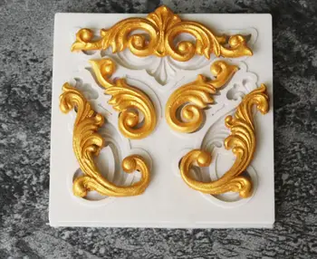 Sugarcraft Europos klasikinio stiliaus Įspausti Gėlių vynuogių Silikono formos minkštas pelėsių tortas dekoravimo priemonės šokolado gumpaste pelėsių 