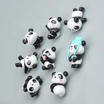 3D Panda Animacinių filmų Šaldytuvas Etiketė Pleistras Dekoratyviniai Lipdukai Stiprus Magnetas Geležies Akmens Pranešimą Lipdukai Namų Dekoro Lipduko 