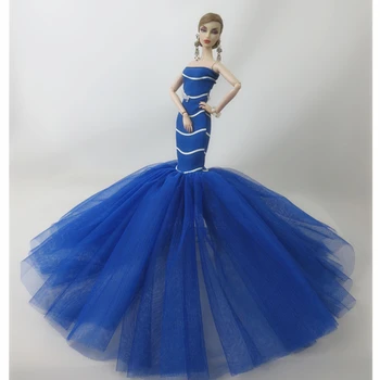 Atveju, barbie, suknelė suknelė Princesė Drabužius Handmake Vestuvių Suknelė Mados Vakarą Šalies Aprangą Barbie Lėlės Priedai 