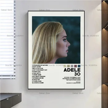 Naujas Adele Plakatai 30 Pop Muzikos Albumo Viršelio Žvaigždė Dainininkė Drobė, Tapyba, Plakatas Spaudinių Sienos Meno Nuotrauką Gyvenimo Pradžia Kambario Dekoro 