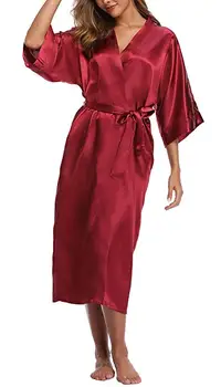 Apatiniai tuščiaviduriai iš seksualių moterų šilko chalatai prabanga moterų bridesmaid, chalatai kimono ponios padažu suknelė 2019 satin 