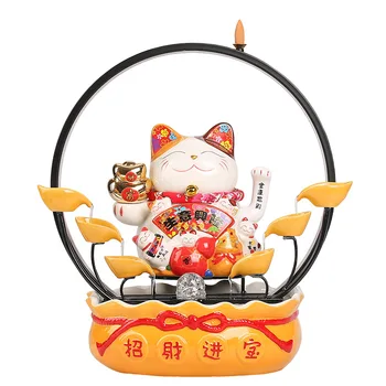 Kinų stiliaus Plutus katė stalo dekoracija namuose keramikos vandens fontanai talismanas budos skulptūra kambarį dekoro pasisekė katė 