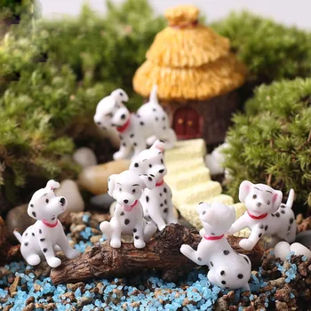 Mini Dalmatians Šunų Miniatiūriniai Pasakų Sodo Puošmena Namams Mini Amatų Micro Kraštovaizdžio Dekoro ir Namų Dekoro Priedai 