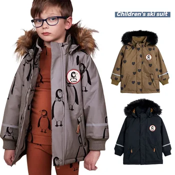 2020MR žiemos vaikų medvilnės drabužiai berniukams ir mergaitėms spausdinti vėjo ir sniego medvilnės drabužiai 