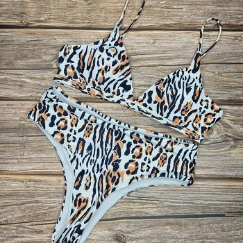 Trikampis Leopardas Spausdinti Seksualus Bikini Maudymosi Kostiumėliai Moterims, Maudymosi Kostiumą, Styginių Maudymosi Kostiumėlį, Micro Besimaudančių Aukšto Juosmens Mados Moterų Biquini 