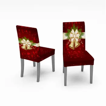 Kalėdinė Dekoracija Kėdė Padengti Bell Modelis Didelio Elastingumo Vandeniui Kėdė Slipcover Vestuves Poilsio Namų Apdaila 