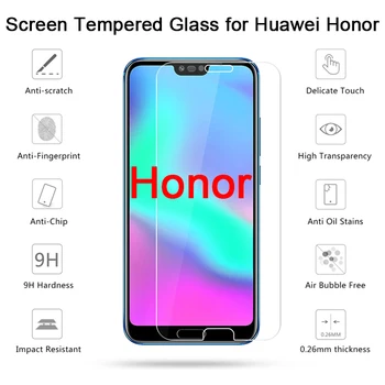 3PCS Grūdintas Stiklas už Garbę 10i 10 Lite 9 Šviesiai Screen Protector Telefonas Stiklo Huawei Honor 20 Pro 30 Lite 30i 20i Sunku Stiklo 