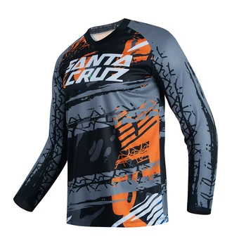 SANTA CRUZ Vyrų Kalnų Marškinėliai ilgomis Rankovėmis Kalnų Dviratis Jersey Camiseta Enduro Mtb Marškinėliai DH Mx Moto Jersey Motokroso Apranga 