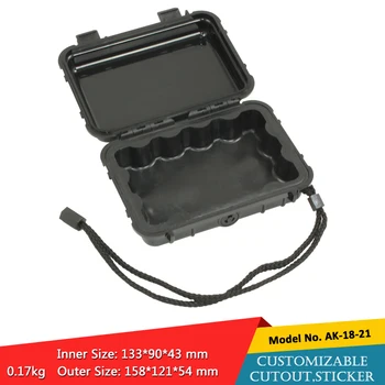 158*121*54mm mažos vandeniui IP67 plastiko įrankis atveju, skaidrus arba juodas sunku įrangos saugojimo atveju plastikiniai įrankio gaubto langelį