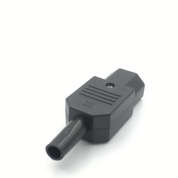 10vnt Naujų Didmeninių Kainų 10A 250V Juodas IEC C13 moterų Plug Rewirable Maitinimo lizdas 3 pin AC Lizdas 