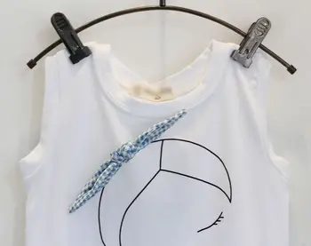 2018 m. Nauja Baby mm drabužiai Drabužiai Nustatyti Naujų Mergaičių Džinsinio audinio Liemenė+ Baltos spalvos Šifono Sijonas Mergaitėms Cothes 