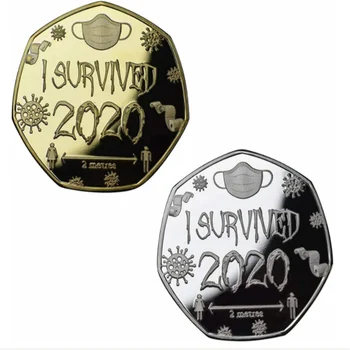 Karšto Pardavimas aš IŠGYVENAU 2020 Proginę Monetą Prisiminimus apie Praeitį Dovana Specialių Suvenyrų Monetų Metalo Naujųjų Metų Ne-valiutos Monetų 