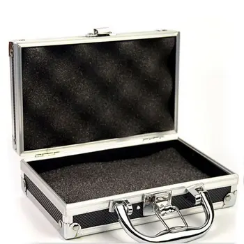 Nešiojamų Aliuminio Lydinio Įrankių dėžė Praktinių Saugojimo Kelionės dėklas su Pamušalu Kempine Viduje Atsparus smūgiams