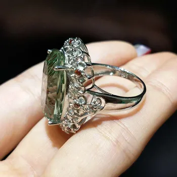 Y B O s , Madinga moterų žiedas didelis akmuo žavinga naujo dizaino moteris šaliai pasisekė, papuošalai, žiedas 925 sterling 