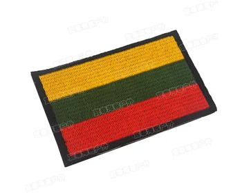 Lietuvos vėliava pleistrai geltona žalia raudona juostelė siuvinėjimui vėliavos pleistrai Ženklelis 
