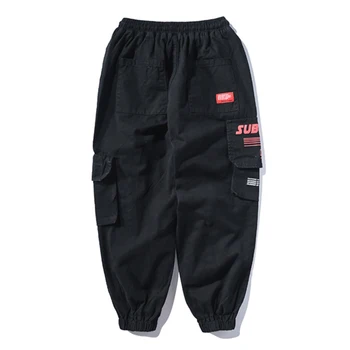 Balandžio MOMO 2020 Vyrų Haremas Poilsiu Mens Krovinių Kelnės Multi Kišenės Reguliarus Mados Atsitiktinis Harajuku Streetwear Banga Vyrų Sweatpants 