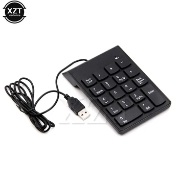 1PCS MINI Skaičių Pad USB Laidas Mini Klaviatūra Klaviatūra 18 Klavišus Skaitmeninis Nešiojamas Desktop PC Pro 