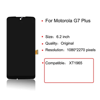 Patikrintas LCD Ekranas Motorola MOTO G7 Plius LCD Ekranas Jutiklinis Ekranas Digiziter Asamblėjos Pakeitimo 
