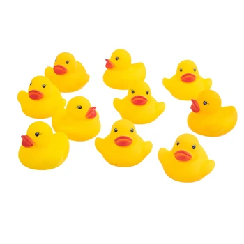 10 Dalių, Geltonos Spalvos Kūdikių, Vaikų, Vaikams, Vaikiška Maudymosi Vonioje Laikas Baseinas Žaislai Mielas Gumos Girgždančioms Antys Ducky 
