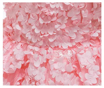 Mergina Dress Krikšto suknelė kūdikių Pink petal elegantiškas Gėlių Mergaitėms Vestuvių Suknelės tutu princesė Baby Girl Dress 