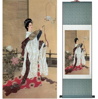 Tradicinės Kinų gana mergaičių, dažymo, Namų Biuro Apdailos gražiausias moteris painting040706 