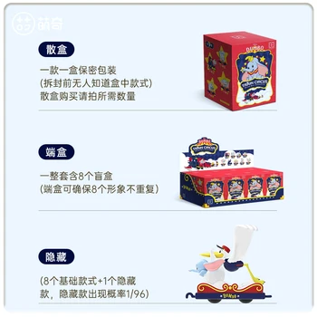 Mystery Box Dumbo Cirko Traukiniu Serijos Blind Lauke Dekoracijas, Mielas Tendencija Žaislai Kawaii Priedai Anime Figue Žaislai, Namų Decore 