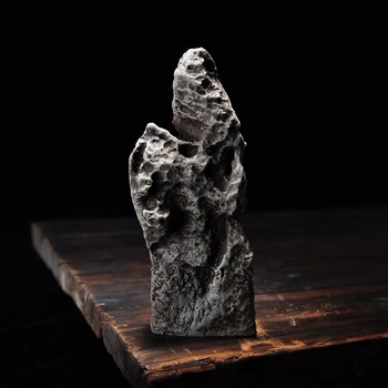 Rankų Darbo Cemento Kūrybos Rockery Žuvų Bakas Akmens FishTank Apdailos Namų Feng Shui Talismanas Microscape Vaizdingas Akmens Mėsingos Puodą 