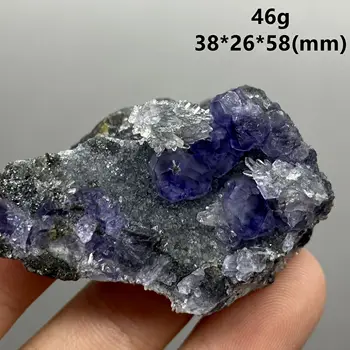 GERIAUSIAI! Natūralus Polyhedral Tanzanite blue Purple fluorito grupių mineralinių egzempliorių Perlas lygio Akmenys ir kristalai 