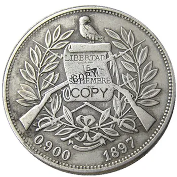 GVATEMALA rinkinys(1894-1897) 4pcs 1 PESAS Sidabro Padengtą Kopijuoti Monetos 