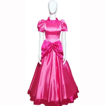 Princess Peach Suknelė Cosplay Kostiumas Helovinas Kostiumas Suknelė rožinės spalvos suknelė pagal Užsakymą 
