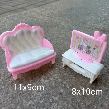 Europos stiliaus lovos, vonioje kabo kėdė, sofa-lova, stalas ir kėdė virdulys taurės Tualetas Closestool praustuvas Barbie lėlės priedai 