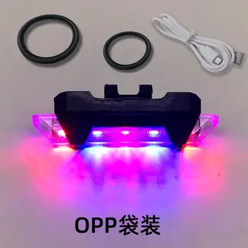 Dviračio Šviesos Vandeniui Galiniai Šviesos diodų (LED) USB Įkrovimo Kalnų Dviratį Dviračiu Šviesos Taillamp Saugos Įspėjamoji Lemputė TSLM1 