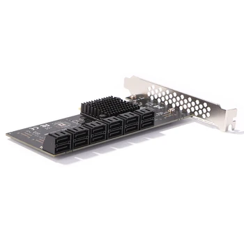 6GB/s SA3112J 12 Uosto SATA PCIe Card Adapteris Keitiklis PCI-Express X1 į SATA 3.0 Valdiklio Išplėtimo Kortelės PC Priedai 