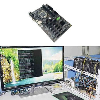 B250 BTC Kasybos Plokštė su G3920 ar G3930 CPU+DDR4 4G 2666Mhz RAM+Switch Kabelis 12XGraphics Kortelės Lizdas LGA 1151