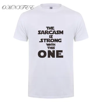 Vasaros Sarkazmas yra stiprus, su viena Marškinėliai Vyrams Medvilnės O-kaklo trumpomis Rankovėmis marškinėliai Vyras Viršūnes OZ-144 