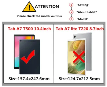 2021 naujas Case for Samsung Galaxy Tab A7 10.4 SM-T500/T505 Tablet Sulankstomas Stovas Dangtelis, skirtas 