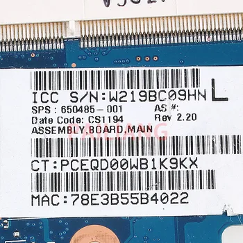 Nešiojamas plokštę HP Pavilion DV4-4000 DM4-4000 VNT Mainboard 650485-001 visą tesed DDR3