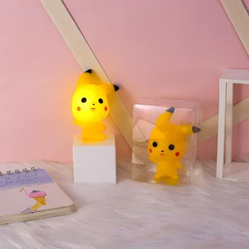 10CM Pokemon Pikachu Animacinių filmų anime Pav naktį šviesos vaikų dovanų naktiniai mielas Žaislas papuošalai 