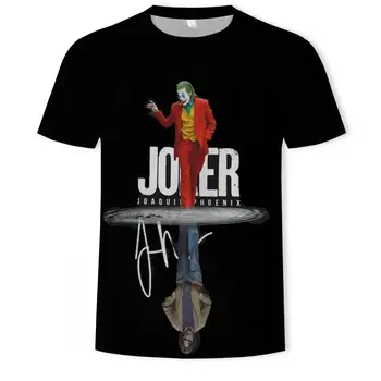 3D klounas T-shirt Vyrai Joker 3D Full Spausdinimo Mados trumpomis rankovėmis, Trišakiai harajuku HIP-HOP ' o Marškinėlius Vasaros Viršūnes 
