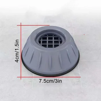 4Pcs Skalbimo Mašina Anti-vibracijos Išjungti Apsaugos Kilimėlis Anti-slysti Pėdos Padas Džiovintuvas Pėdos Padas Džiovintuvas Vonios Kilimėlis Vonios Priemonė 2021 