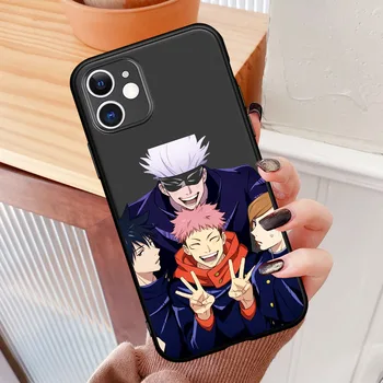 Karšto Anime Džiudžiutsu Kaisen Yuji Itadori Satoru Gojo Minkštas Telefono dėklas Skirtas iPhone 12 11 Pro Max 8 7 6 6S Plius XR X XS Max 5 5S SE2020 