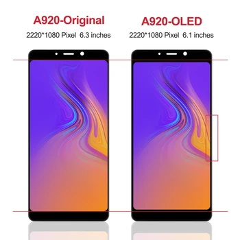 Super AMOLED skystųjų kristalų (LCD Samsung Galaxy A9 2018 A9s A9 Star Pro SM-A920F/DS LCD Ekranas Jutiklinis Ekranas skaitmeninis keitiklis Replacment 