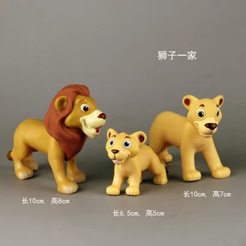 Mielas animacinių filmų gyvūnų žaislas Miško šeimos Žirafa, Liūtas Hippo elnias Šimpanzė Aardvark didelėmis ausimis Fox Kid žaislai 