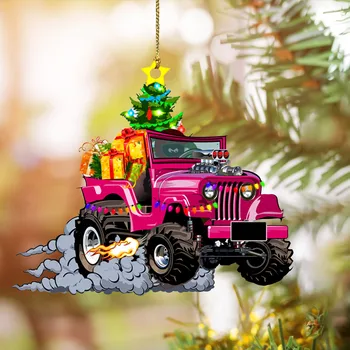 Kalėdų Lašas Papuošalai Vairavimo Jeep Automobilių Asmeninį Apdailos Kabo Pakabukas, Skirtas Jeep Mėgėjams Kalėdos Naujųjų Metų Dovanos Navidad
