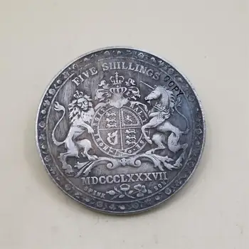 1887 m. Jungtinė Karalystė 1 Karūnos Kopija Progines monetas, Monetų Meno Kolekcija