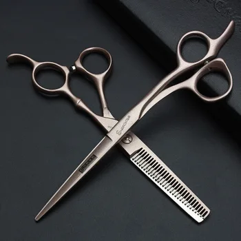 Plaukų Kirpimo Žirklės Butas Supjaustyti Dantų Žirklės Nustatyti 6 Colių, Plaukų Kirpimo Žirklės Profesinės Originali