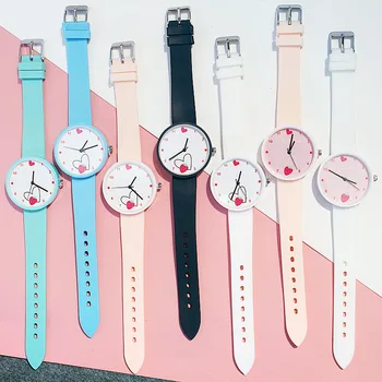 2020 Naujas Mados korėjos Silikono Želė Žiūrėti Ins Tendencija Candy Spalva Riešo Žiūrėti Moterų Laikrodžiai Reloj Mujer Laikrodis Dovanos Moterims