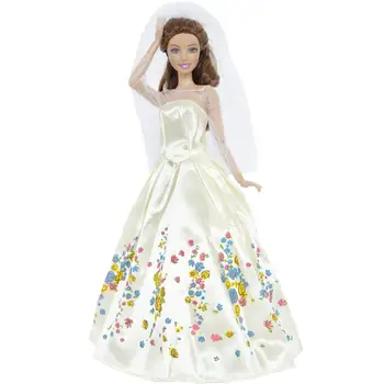 1 Komplektas Rankų darbo COSPLAY Pasakų Apranga Lėlės Priedai Klasikinis Princesė Dress + Nėriniai Šydas Drabužius Barbie Lėlės, Žaislai Vaikams 